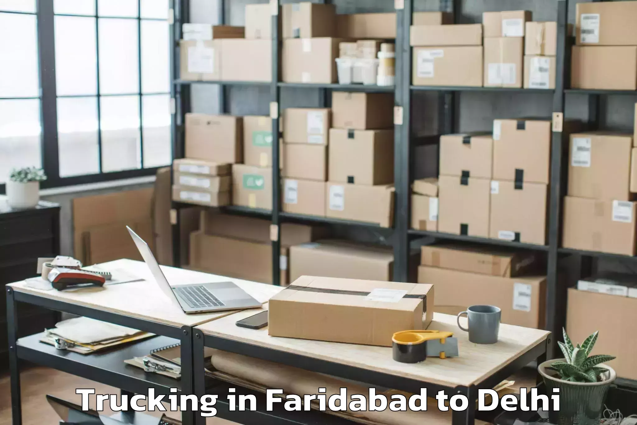 Book Faridabad to National Institute Of Educatio Trucking Online